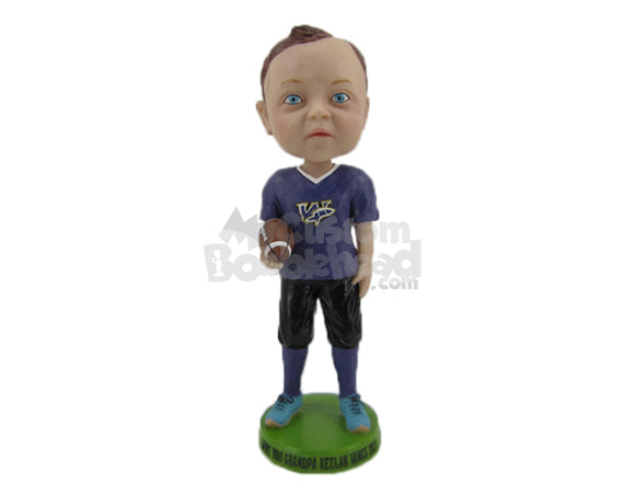Custom Bobblehead Kid Football Fan With A Football In Hand - Sports & Hobbies Football Personalized Bobblehead & Cake Topper Custom Bobblehead Kid Football Fan With A Football In Hand - Sports & Hobbies Football Personalized Bobblehead & Cake Topper